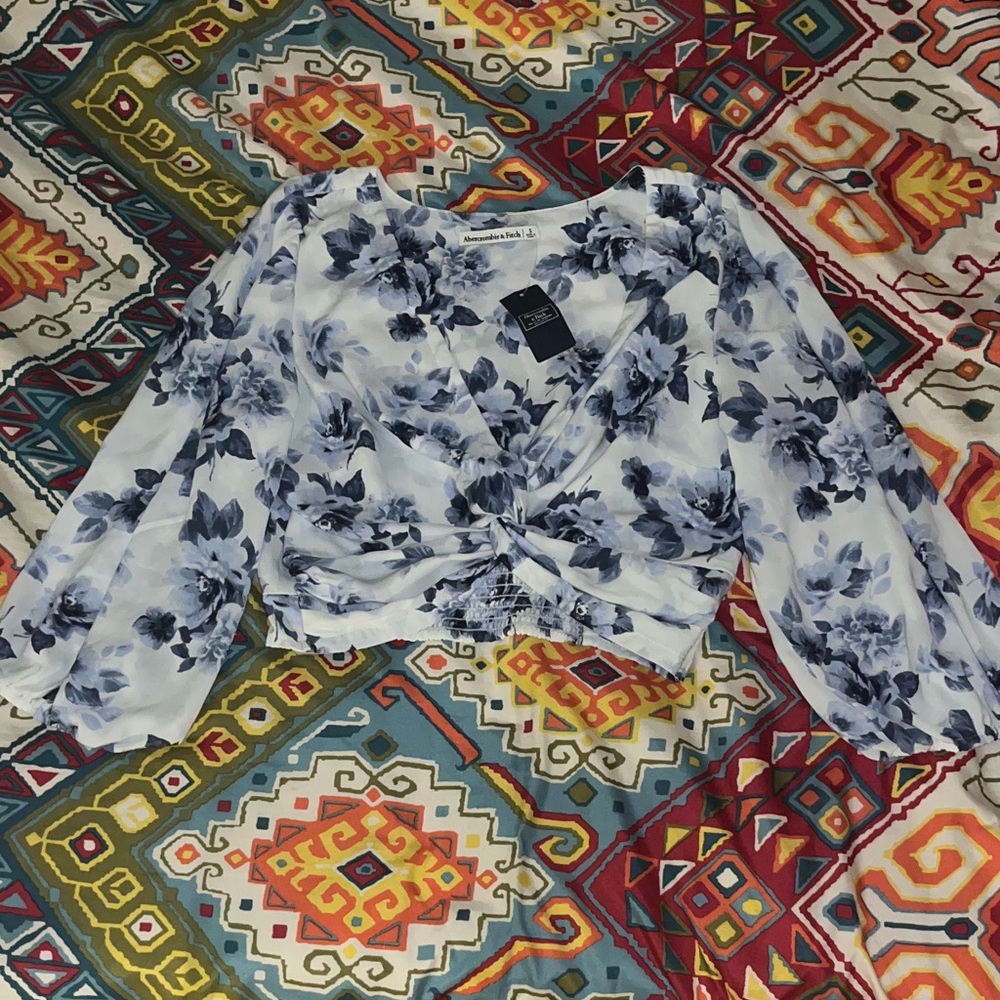 Floral Wrap Top